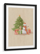 Muñeco de Nieve Y Gato - Xuan Thai | Cuadro decorativo de Canvas Lab
