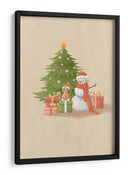 Muñeco de Nieve Y Gato - Xuan Thai | Cuadro decorativo de Canvas Lab