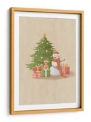 Muñeco de Nieve Y Gato - Xuan Thai | Cuadro decorativo de Canvas Lab