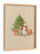 Muñeco de Nieve Y Gato - Xuan Thai | Cuadro decorativo de Canvas Lab