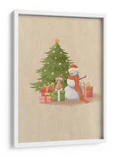 Muñeco de Nieve Y Gato - Xuan Thai | Cuadro decorativo de Canvas Lab