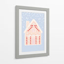 Casa de pan de jengibre azul - Talitha McQueen | Cuadro decorativo de Canvas Lab