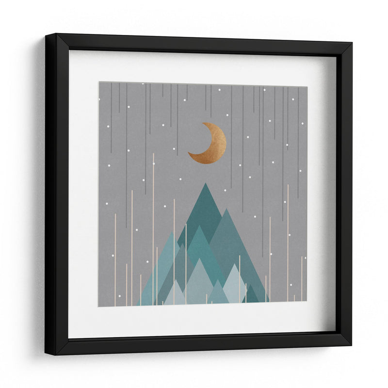 Luna a Montañas Verde Menta - Orara Studio | Cuadro decorativo de Canvas Lab