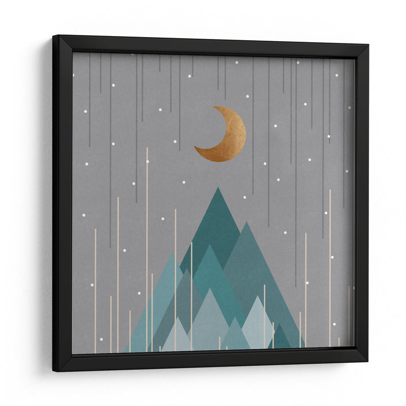 Luna a Montañas Verde Menta - Orara Studio | Cuadro decorativo de Canvas Lab
