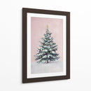 Árbol de Navidad Cubierto de Nieve con Adornos - Melloi Art Prints | Cuadro decorativo de Canvas Lab