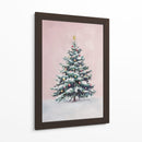 Árbol de Navidad Cubierto de Nieve con Adornos - Melloi Art Prints | Cuadro decorativo de Canvas Lab