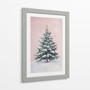 Árbol de Navidad Cubierto de Nieve con Adornos - Melloi Art Prints | Cuadro decorativo de Canvas Lab