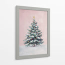 Árbol de Navidad Cubierto de Nieve con Adornos - Melloi Art Prints | Cuadro decorativo de Canvas Lab