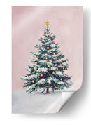 Árbol de Navidad Cubierto de Nieve con Adornos - Melloi Art Prints | Cuadro decorativo de Canvas Lab