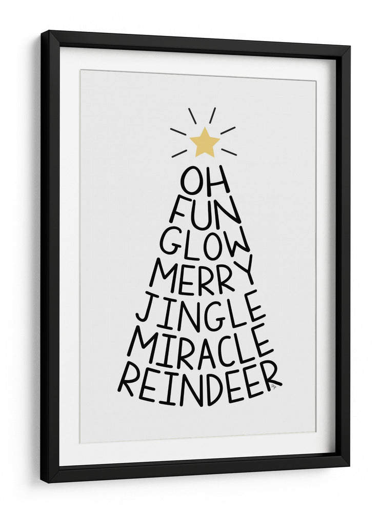 Árbol de Palabras Festivo - Martina | Cuadro decorativo de Canvas Lab