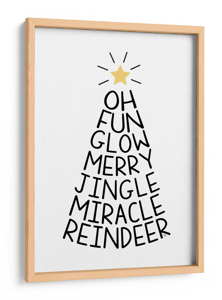 Árbol de Palabras Festivo - Martina | Cuadro decorativo de Canvas Lab