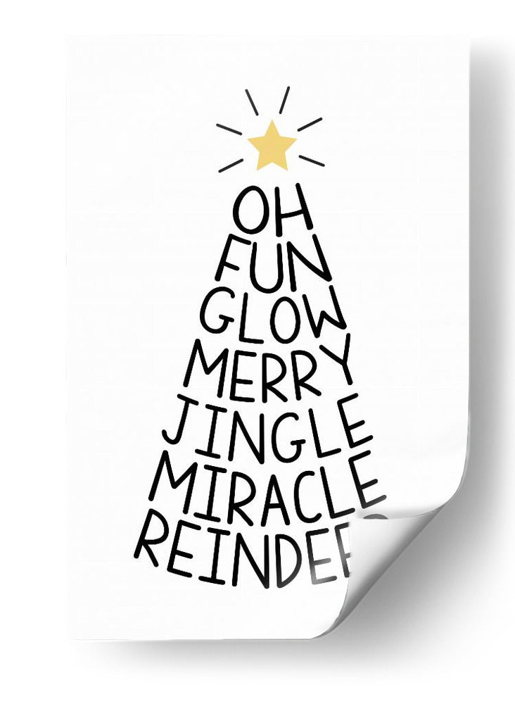 Árbol de Palabras Festivo - Martina | Cuadro decorativo de Canvas Lab