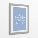 Todo lo que quiero para Navidad - Prints by Ayleen | Cuadro decorativo de Canvas Lab