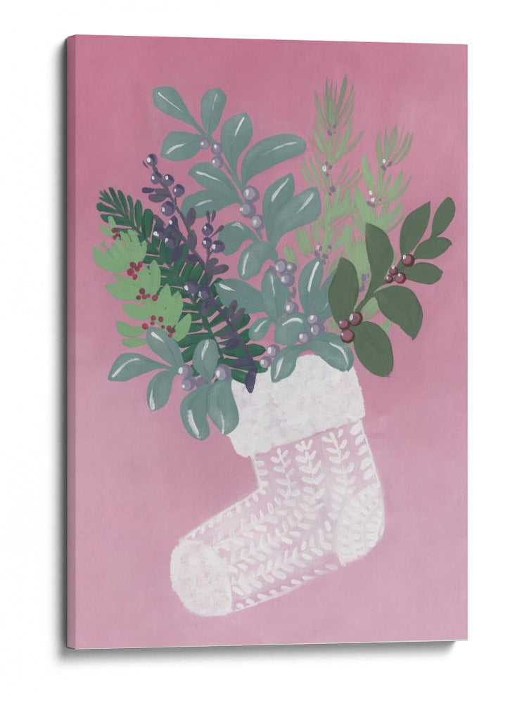 Calcetín floral rosa - Rosana Laiz Blursbyai | Cuadro decorativo de Canvas Lab