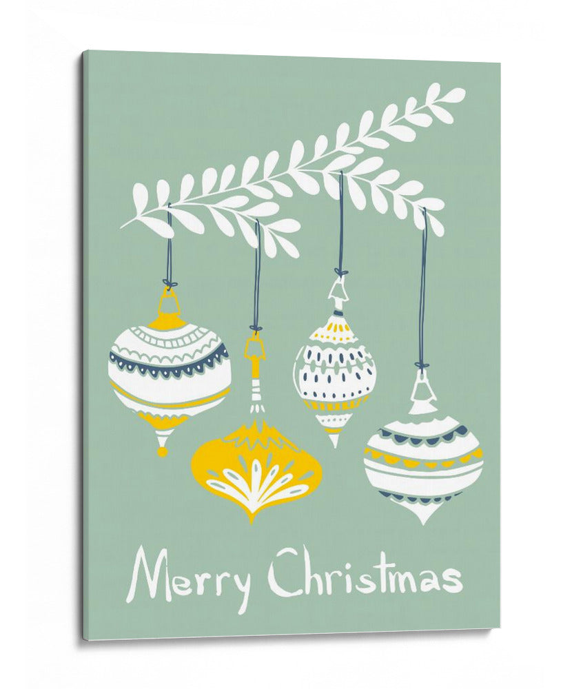Alegres pequeñas bolas de Navidad menta - Annick | Cuadro decorativo de Canvas Lab