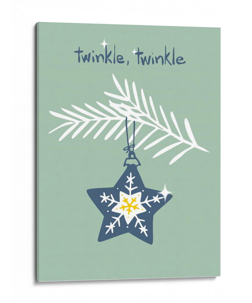 Alegre destello estrella de Navidad menta - Annick | Cuadro decorativo de Canvas Lab