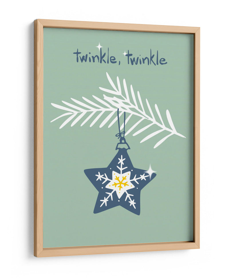 Alegre destello estrella de Navidad menta - Annick | Cuadro decorativo de Canvas Lab