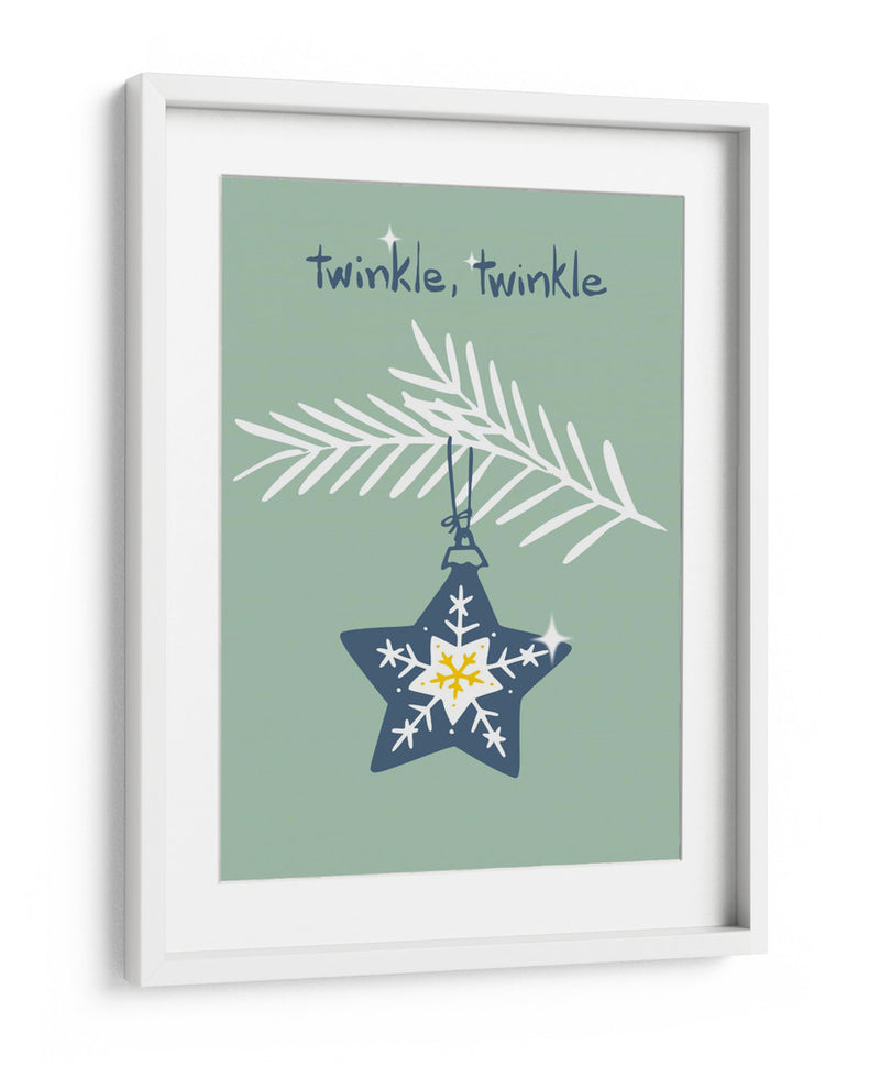 Alegre destello estrella de Navidad menta - Annick | Cuadro decorativo de Canvas Lab