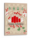 felices fiestas - ilustración de arte popular - Annick | Cuadro decorativo de Canvas Lab