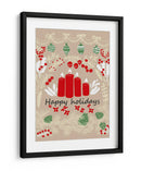 felices fiestas - ilustración de arte popular - Annick | Cuadro decorativo de Canvas Lab