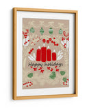 felices fiestas - ilustración de arte popular - Annick | Cuadro decorativo de Canvas Lab