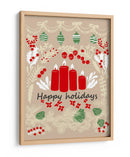 felices fiestas - ilustración de arte popular - Annick | Cuadro decorativo de Canvas Lab