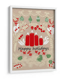 felices fiestas - ilustración de arte popular - Annick | Cuadro decorativo de Canvas Lab