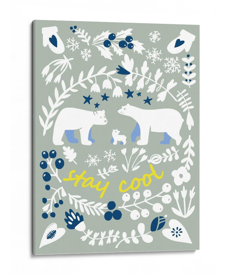 Arte popular, oso polar stay cool - Annick | Cuadro decorativo de Canvas Lab