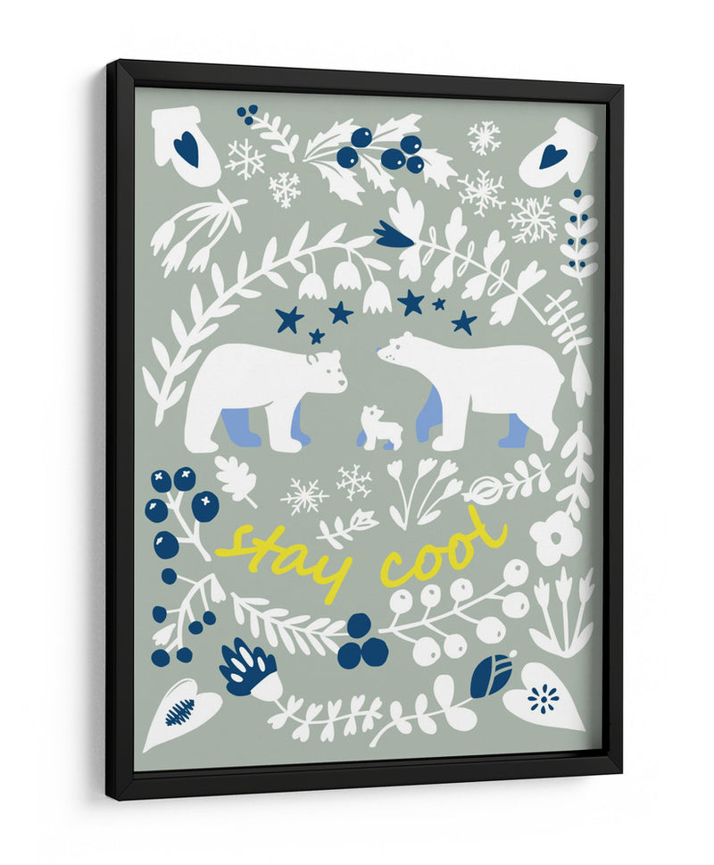 Arte popular, oso polar stay cool - Annick | Cuadro decorativo de Canvas Lab