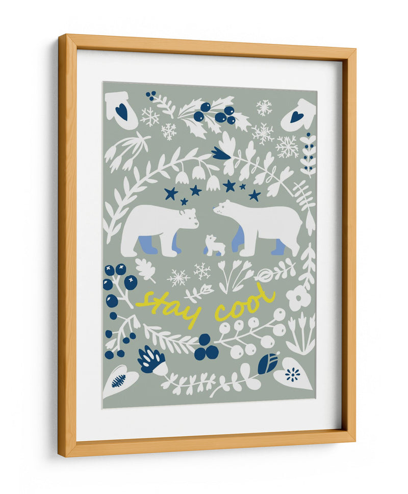 Arte popular, oso polar stay cool - Annick | Cuadro decorativo de Canvas Lab