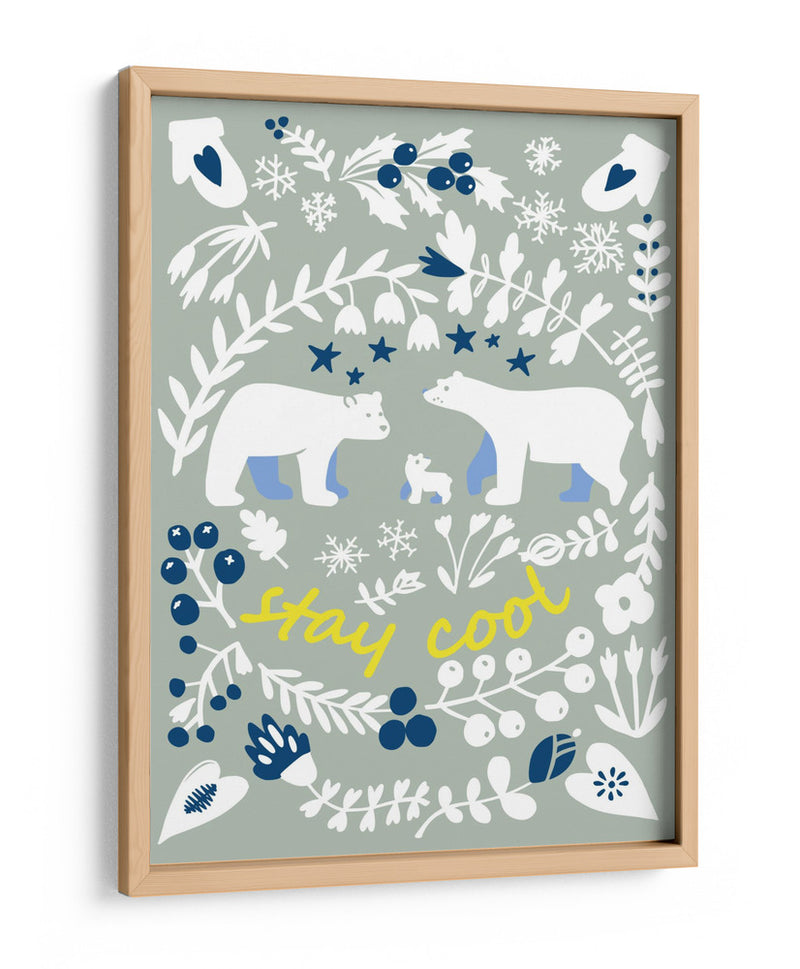 Arte popular, oso polar stay cool - Annick | Cuadro decorativo de Canvas Lab