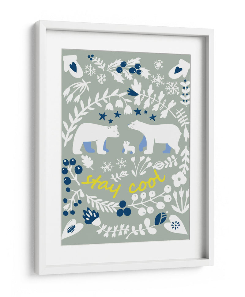 Arte popular, oso polar stay cool - Annick | Cuadro decorativo de Canvas Lab