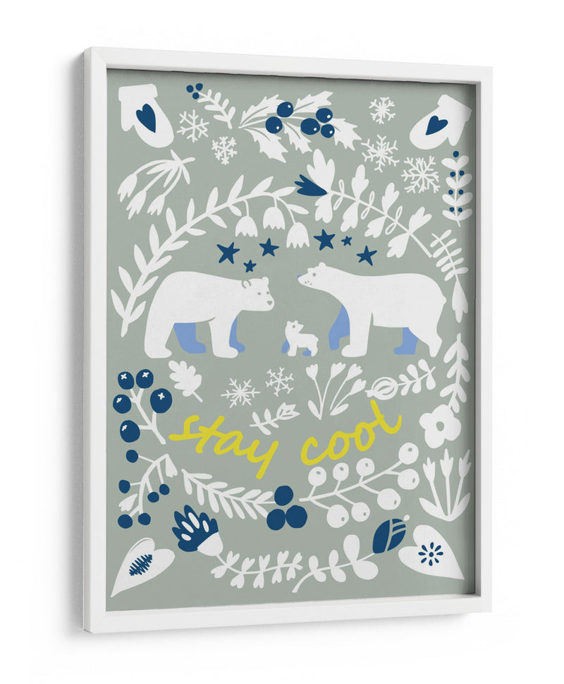 Arte popular, oso polar stay cool - Annick | Cuadro decorativo de Canvas Lab