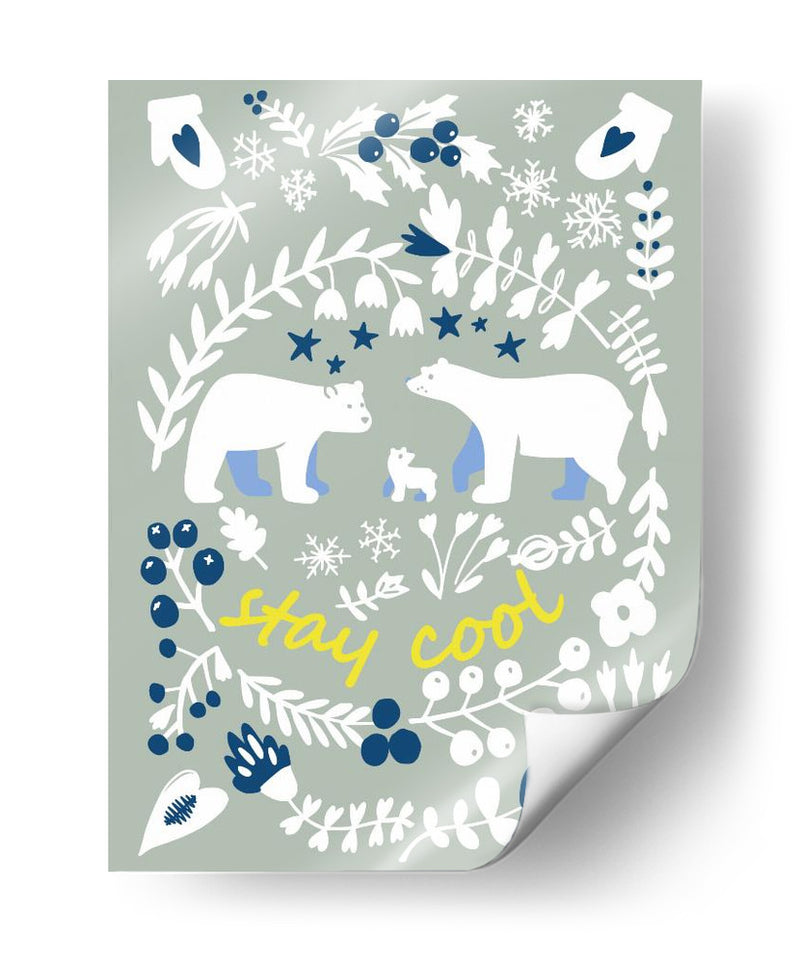 Arte popular, oso polar stay cool - Annick | Cuadro decorativo de Canvas Lab