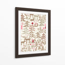 Patrón de tiempo de invierno de la Selva Negra de Navidad - Annick | Cuadro decorativo de Canvas Lab