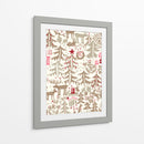 Patrón de tiempo de invierno de la Selva Negra de Navidad - Annick | Cuadro decorativo de Canvas Lab