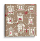 Patrón de ventanas navideñas de invierno de la Selva Negra - Annick | Cuadro decorativo de Canvas Lab