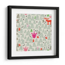 Patrón de ángel y renos de invierno de Navidad - Annick | Cuadro decorativo de Canvas Lab