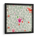 Patrón de ángel y renos de invierno de Navidad - Annick | Cuadro decorativo de Canvas Lab