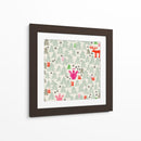 Patrón de ángel y renos de invierno de Navidad - Annick | Cuadro decorativo de Canvas Lab