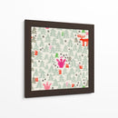 Patrón de ángel y renos de invierno de Navidad - Annick | Cuadro decorativo de Canvas Lab