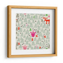 Patrón de ángel y renos de invierno de Navidad - Annick | Cuadro decorativo de Canvas Lab