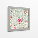 Patrón de ángel y renos de invierno de Navidad - Annick | Cuadro decorativo de Canvas Lab