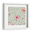 Patrón de ángel y renos de invierno de Navidad - Annick | Cuadro decorativo de Canvas Lab