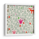 Patrón de ángel y renos de invierno de Navidad - Annick | Cuadro decorativo de Canvas Lab