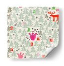 Patrón de ángel y renos de invierno de Navidad - Annick | Cuadro decorativo de Canvas Lab