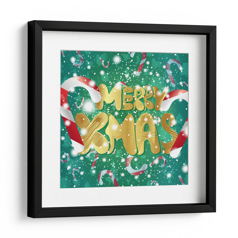 Feliz Navidad Lettering - Marika Barsrsind | Cuadro decorativo de Canvas Lab