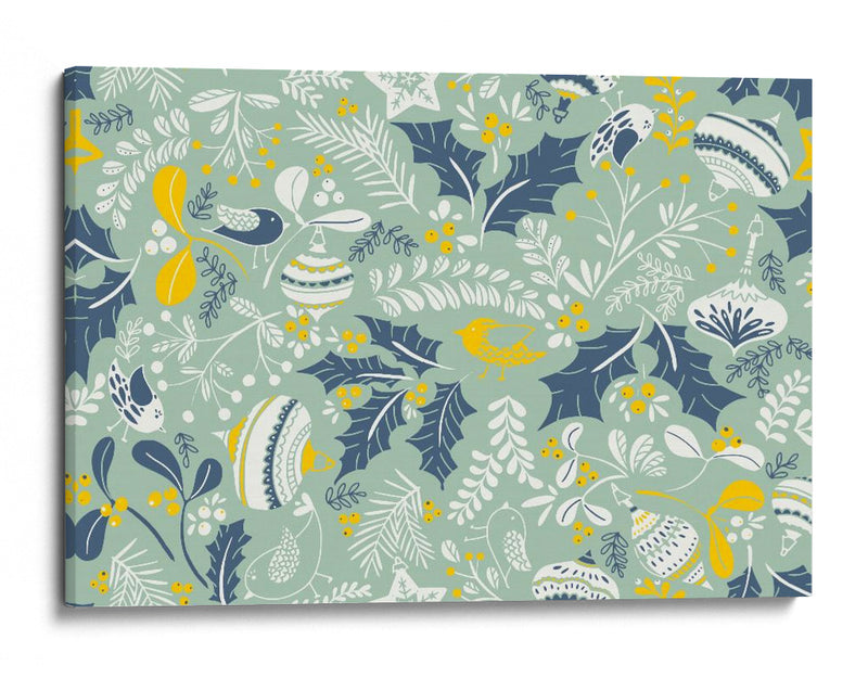 Maravilloso patrón de menta de alegría navideña ditsy - Annick | Cuadro decorativo de Canvas Lab