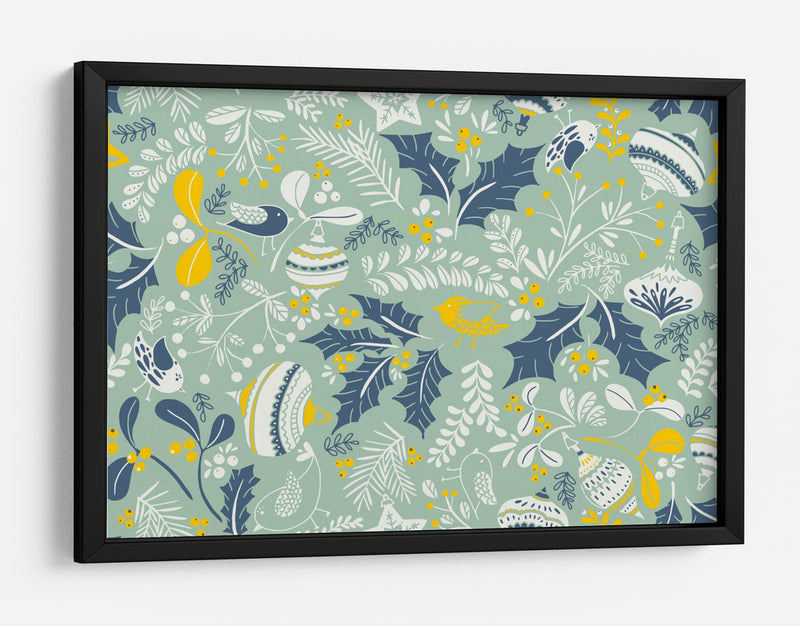 Maravilloso patrón de menta de alegría navideña ditsy - Annick | Cuadro decorativo de Canvas Lab