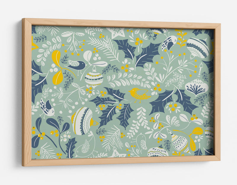 Maravilloso patrón de menta de alegría navideña ditsy - Annick | Cuadro decorativo de Canvas Lab